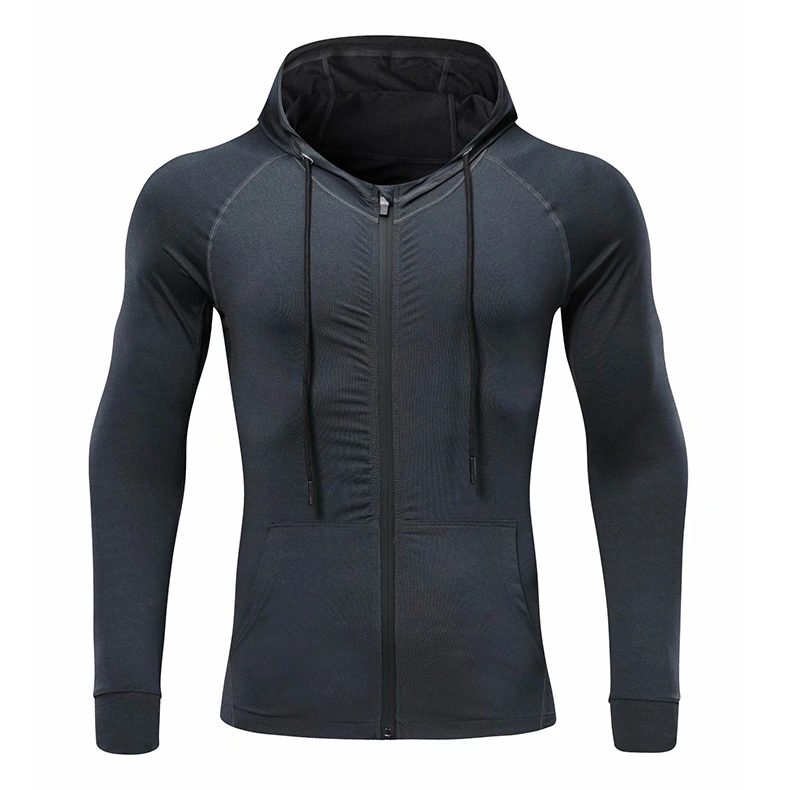 2022 Spring Thin Hooded Sports Jacket Men′s Elastic Running