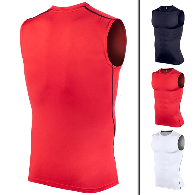 OEM Custom Men Exercise Sport Training Ball Fitness Vest for Quick Dry Tight Slim Gym Running