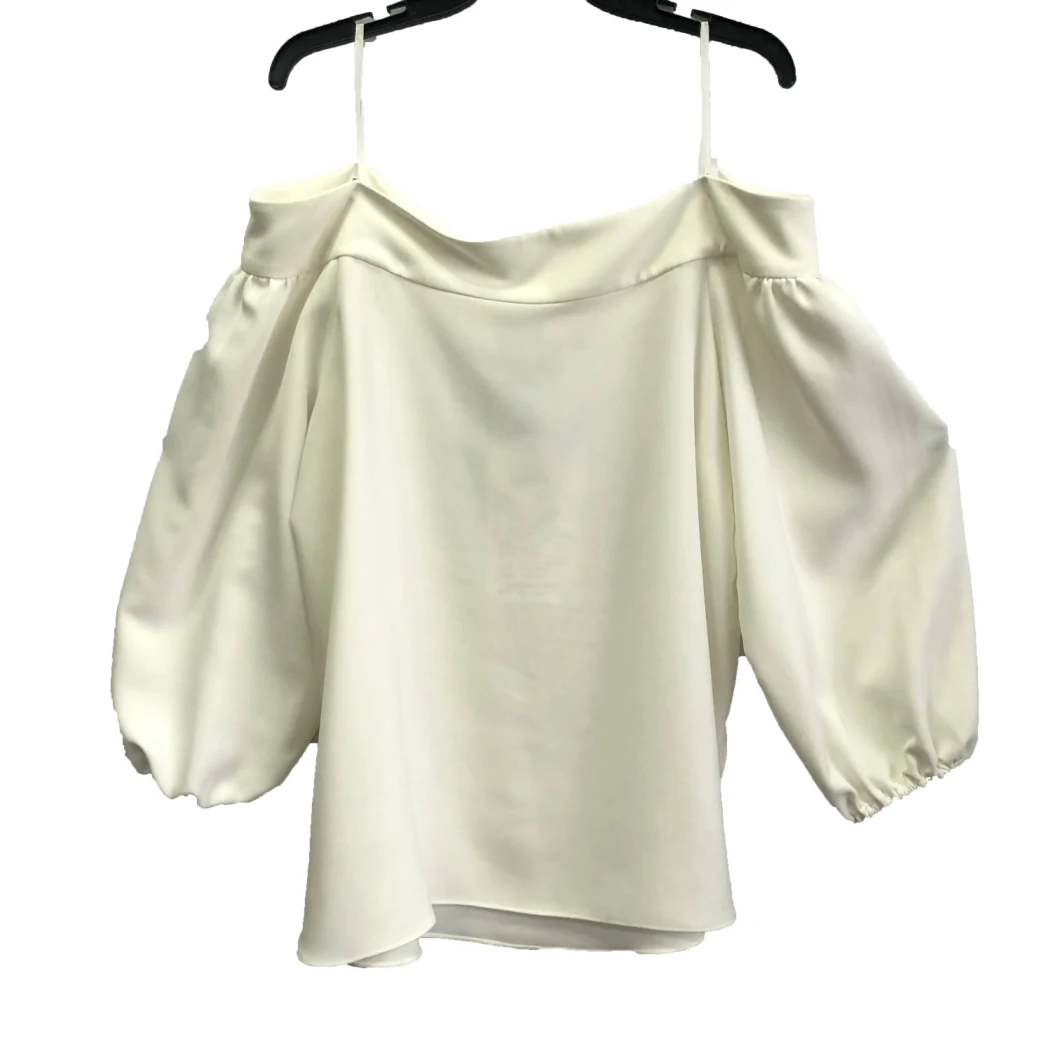 Romantics Womens 3/4 Sleeve Summer Polyester Crepe Satin Casual off Shoulder Top