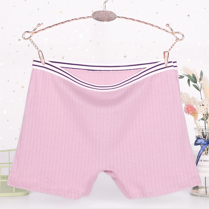 Antibacterial High Waist Women′ S Boxer Briefs Fat mm Flat Leg Shorts