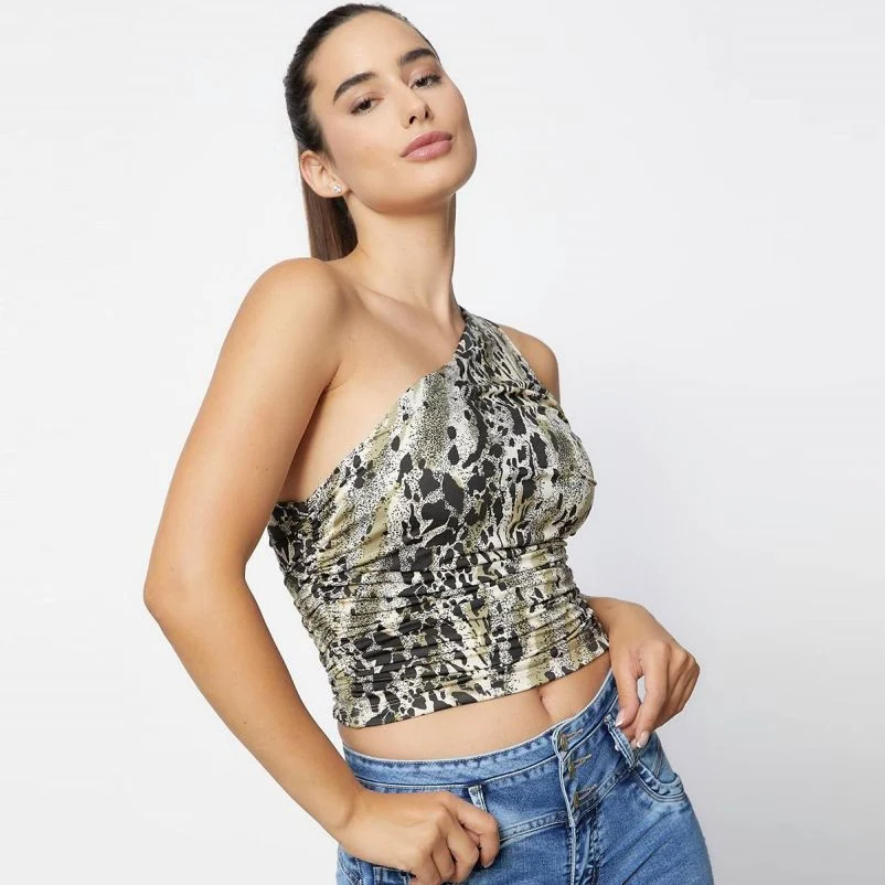 Womens Custom Fashion Leopard Printed Tank Tops