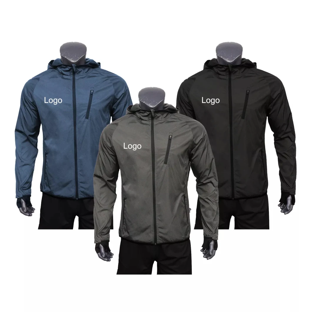 Wholesale Custom Waterproof Windbreaker Professional Comfortable Men′s Running Jacket