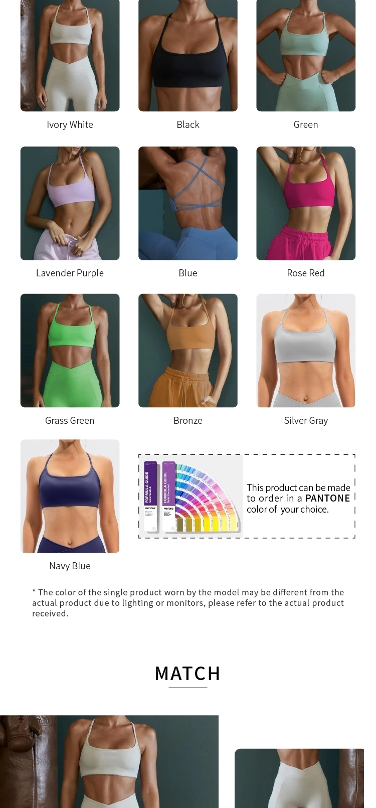 China Manufactory Wholesale New Women Stretch Strappy Cross Back Sports Yoga Running Workout Active Fitness Gym Sports Bra