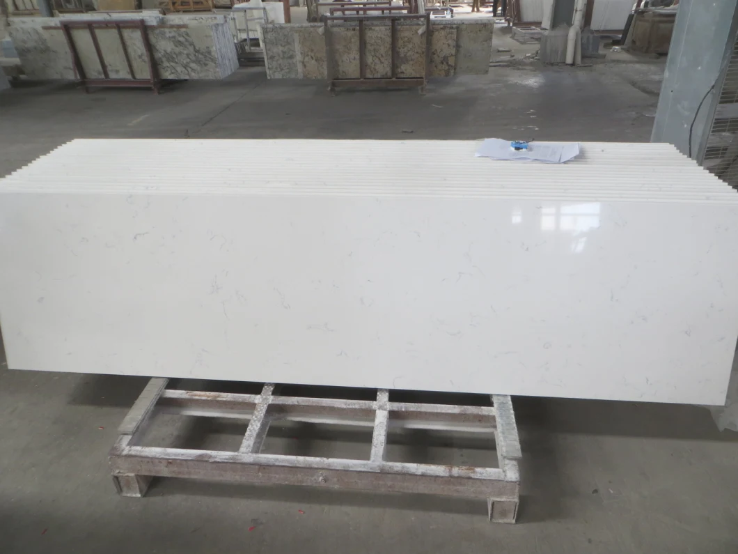 Wholesale White Engineered Stone Man Made Quartz Countertops for Kitchen