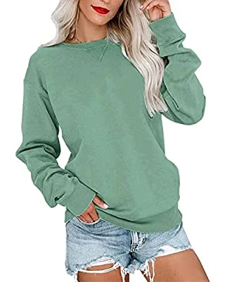 Womens Sweatshirts Crewneck Loose Fitting Tops for Women