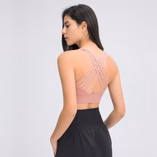 Dw035 レディース ヨガ ミディアム サポート 耐衝撃 軽量 ジム スポーツ ブラ